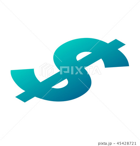 Dollar sign icon, isometric style Dollar sign icon, isometric style 45428721