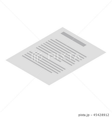 Work paper icon, isometric style 45428912