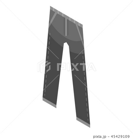 Black jeans pant icon, isometric style Black jeans pant icon, isometric style 45429109