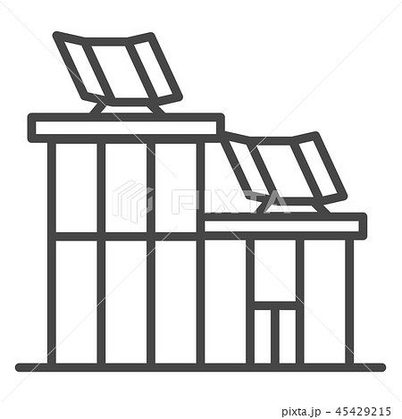 House solar panel icon, outline style 45429215