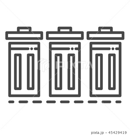 Recycle bin icon, outline style 45429419