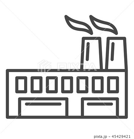 Eco friendly factory icon, outline style Eco friendly factory icon, outline style 45429421