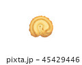 top view of a butter cookie on white background 45429446