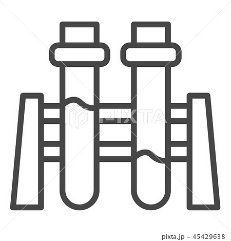 Test tube on stand icon, outline style 45429638