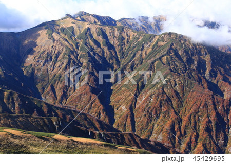 東北飯豊連峰 飯豊山頂の風景 北股岳烏帽子岳を望む 東北飯豊連峰 飯豊山頂の風景 北股岳烏帽子岳を望む 45429695