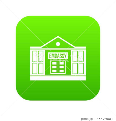 Embassy icon digital green Embassy icon digital green 45429881