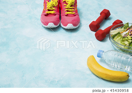 Healthy living concept photo. eating good food and exercising for body and spirit and total well-being. 107 45430958