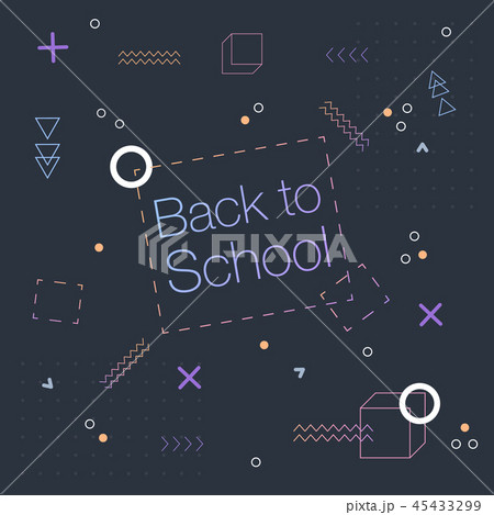 Back to school memphis style, modern banner  45433299