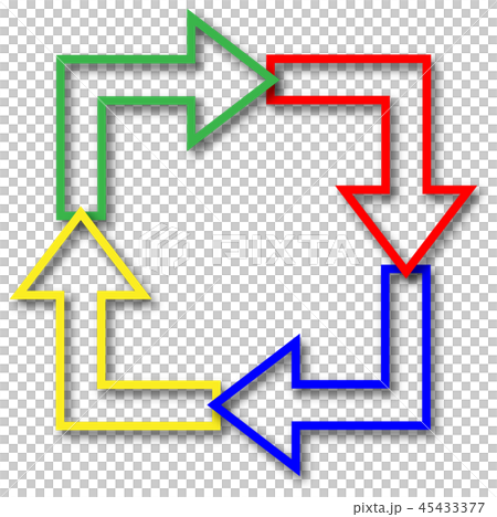 PDCA箭頭旋轉圖圖標 45433377