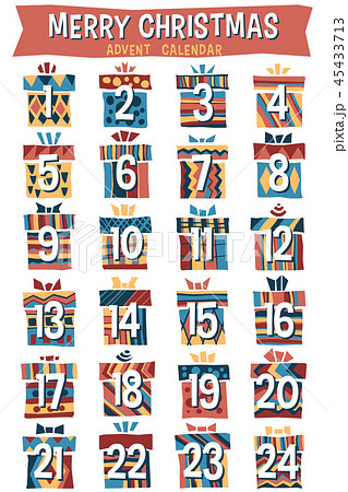 Hipster Cartoon Christmas Advent Calendar 45433713