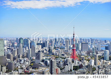 東京 都市風景 東京タワー 東京 都市風景 東京タワー 45433857