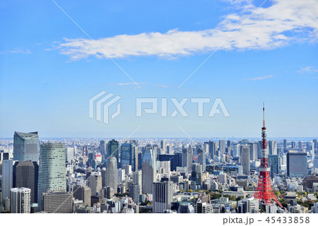 東京 都市風景 東京タワー 東京 都市風景 東京タワー 45433858