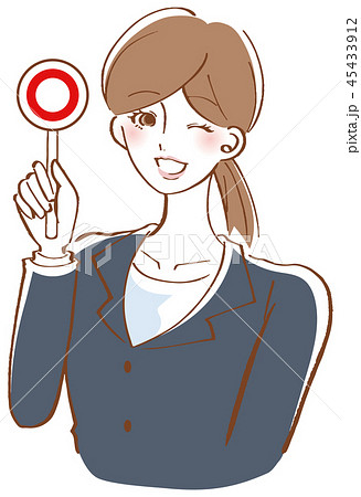 女性　マル イラスト 45433912