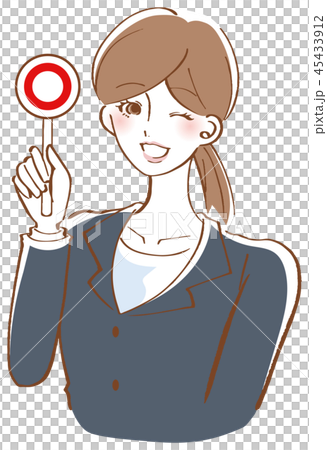 女性　マル イラスト 45433912