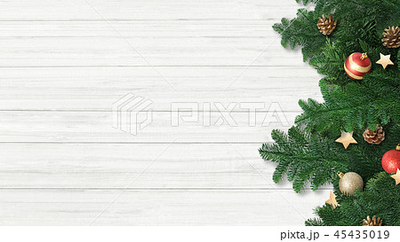 背景 白壁 クリスマス 飾りのイラスト素材