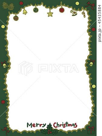 クリスマス オーナメント フレームのイラスト素材