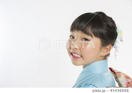 七五三 女の子ヘアアレンジイメージの写真素材