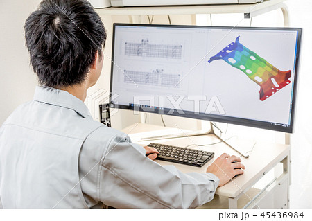 技術者 作業着 3D CAD ワイド 湾曲 ディスプレー 技術者 作業着 3D CAD ワイド 湾曲 ディスプレー 45436984