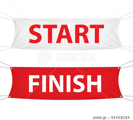 Start And Finish Textile Banner Template Vector のイラスト素材 45438284 Pixta