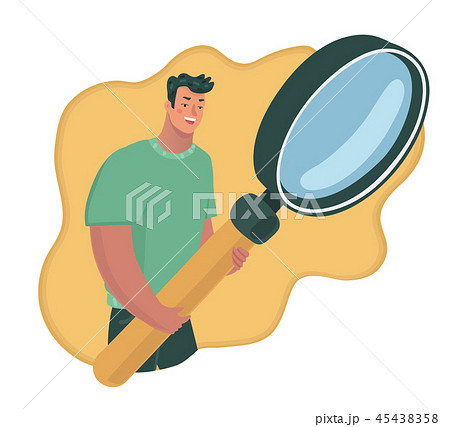detective with magnifying glass 45438358