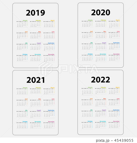 Calendar 2019,2020,2021 & 2022 template.Calendar  45439055