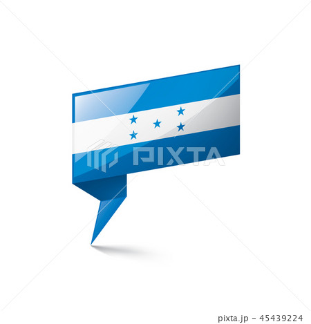 Honduras flag, vector illustration on a white background 45439224