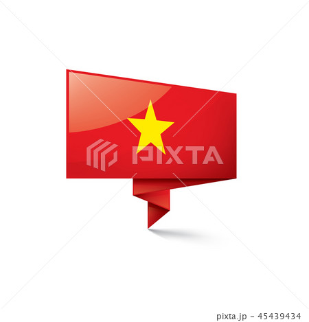 Vietnam flag, vector illustration on a white background 45439434