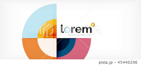 Circle abstract background, geometric modern design template 45440206