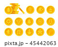 Christmas Cryptocurrency logo set - Santa Claus hat, bell, gingerbread man, ball, deer, snowman 45442063