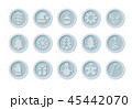Christmas Cryptocurrency logo set - Santa Claus hat, bell, gingerbread man, ball, deer, snowman 45442070
