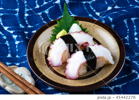 Sushi tako Japanese octopus. Sushi tako Japanese octopus. 45442270