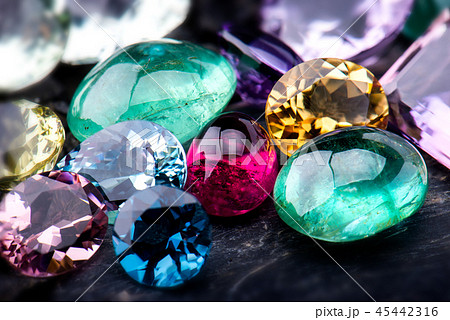 Gemstones collection jewelry set. Gemstones collection jewelry set. 45442316