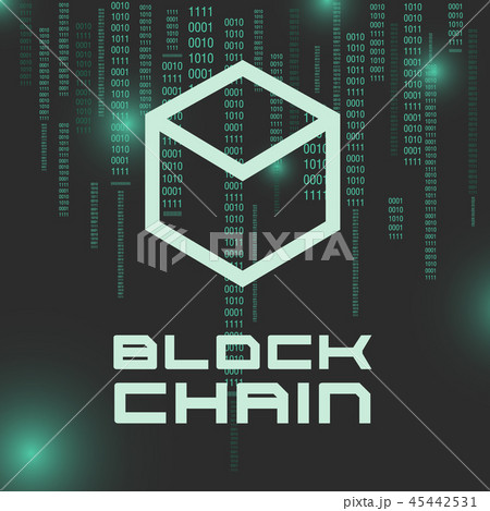 Blockchain networks, matrix background concept  45442531