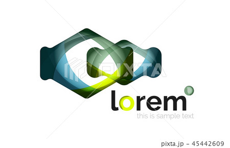 Abstract geometric design logo made of flowing elements Abstract geometric design logo made of flowing elements 45442609