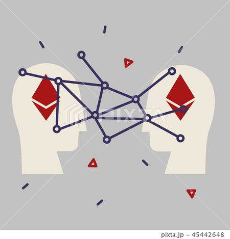 People connect, ethereum cryptocurrency concept People connect, ethereum cryptocurrency concept 45442648