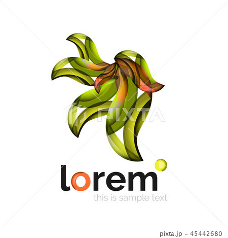 Geometric abstract business icon template, smooth shape Geometric abstract business icon template, smooth shape 45442680