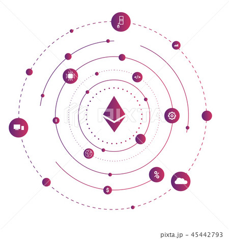 Ethereum cryptocurrency network technology vector Ethereum cryptocurrency network technology vector 45442793