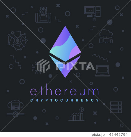 Ethereum cryptocurrency network technology vector Ethereum cryptocurrency network technology vector 45442794