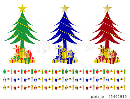 クリスマスツリー＆プレゼント 45442956