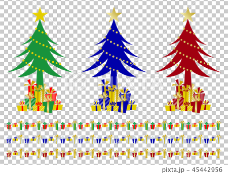 クリスマスツリー＆プレゼント 45442956