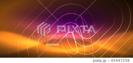 Color shiny neon lights background with abstract lines 45447256