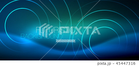 Neon glowing circles background Neon glowing circles background 45447316
