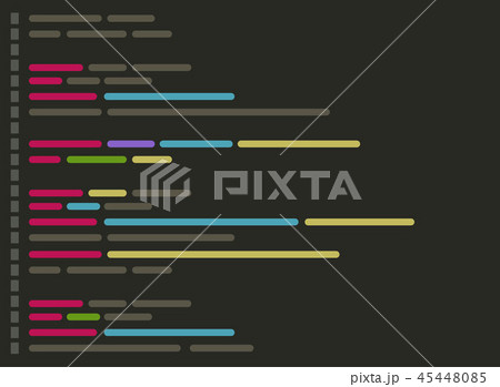 Code on screen vector illustration, flat cartoon coding or programming script text on monitor Code on screen vector illustration, flat cartoon coding or programming script text on monitor 45448085