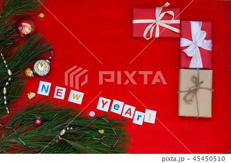 Christmas background Christmas tree new year gifts toys vacation Christmas background Christmas tree new year gifts toys vacation 45450510