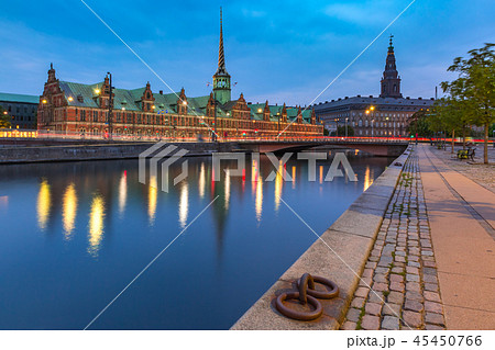 Boersen and Christiansborg in Copenhagen, Denmark Boersen and Christiansborg in Copenhagen, Denmark 45450766