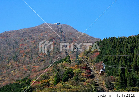 鶴見岳の紅葉 大分県別府市の写真素材