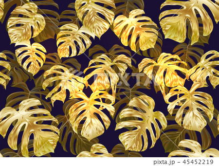 Tropic leaves seamless pattern in neon colors 45452219