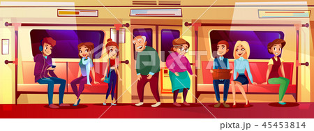 Young and old people in subway illustration Young and old people in subway illustration 45453814