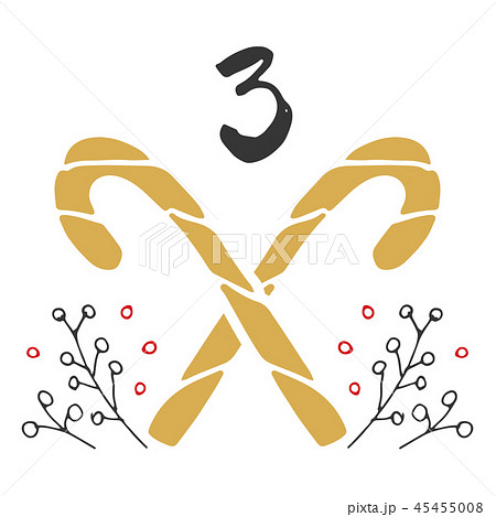 Christmas advent calendar. Holidays cards Vector Christmas advent calendar. Holidays cards Vector 45455008