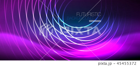 Neon glowing circles background 45455372
